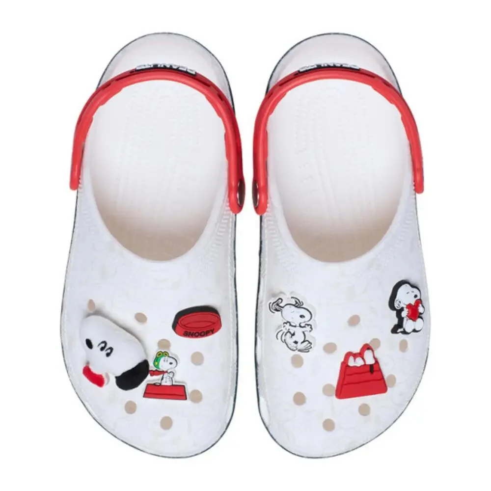 Crocs Peanuts Classic 211124-90H Clogs Men's US 11 White Comfort Shoes JAX2138